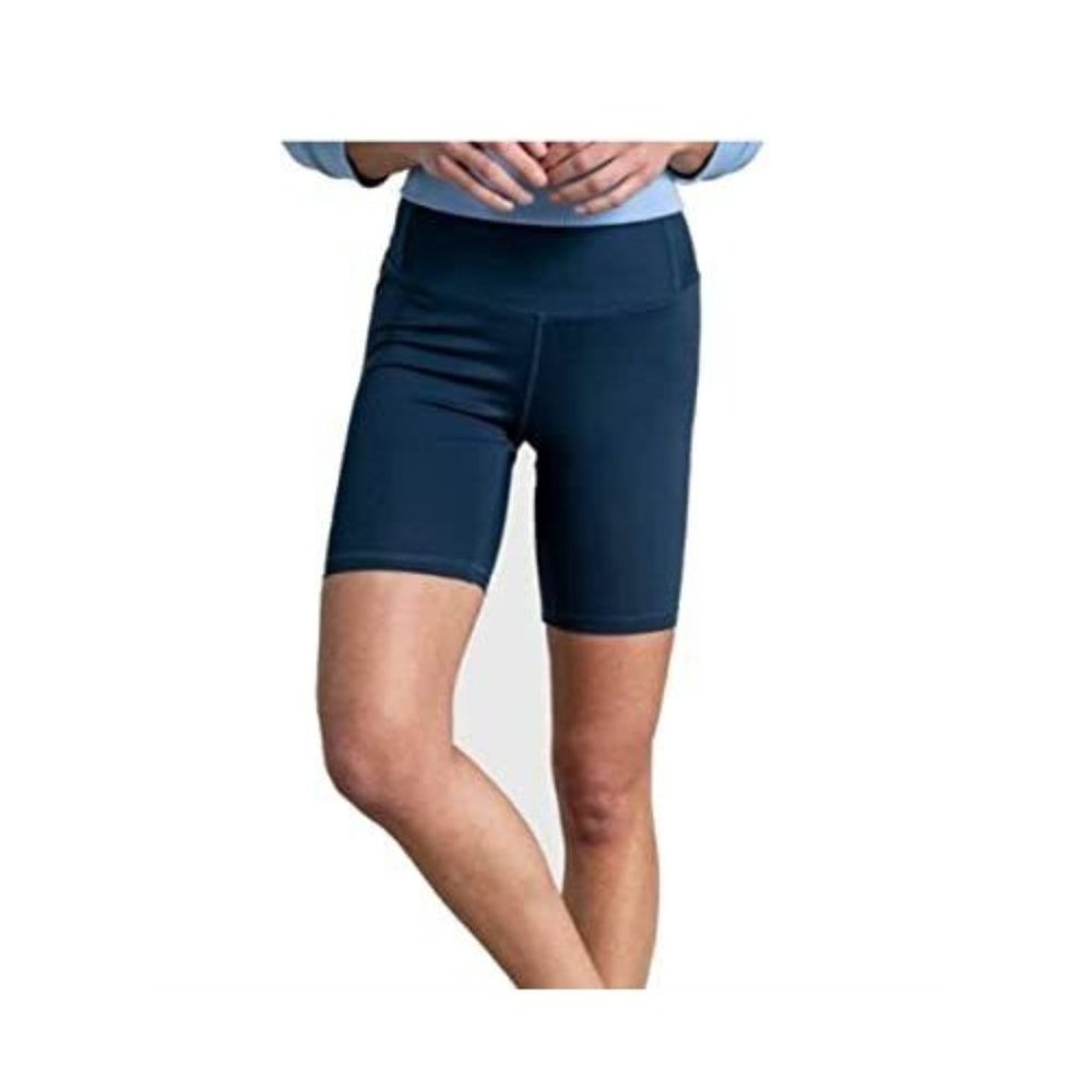 Ideology Women's Sweat Biker Shorts Moonlit Ocean Blue Size XXL